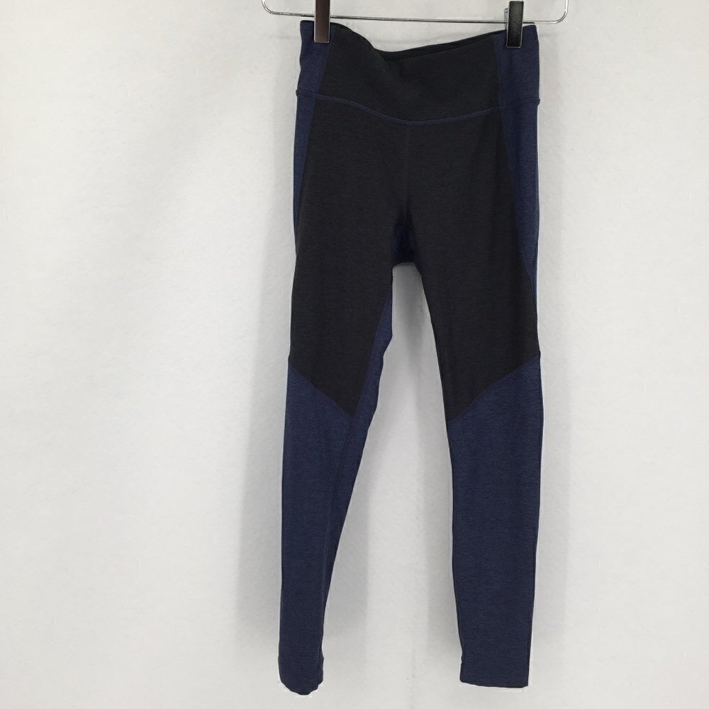 Outdoor Voices navy blue black colorblock leggings athletic yoga X-small XS